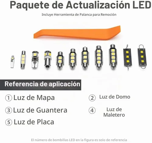 Vista 9 de nsautolighting Kit de 11 piezas de bombillas LED interiores blancas para Dodge Journey 2009 2010 2011 2012 2013 2014 2015 2016 2017 2018 2019 2020