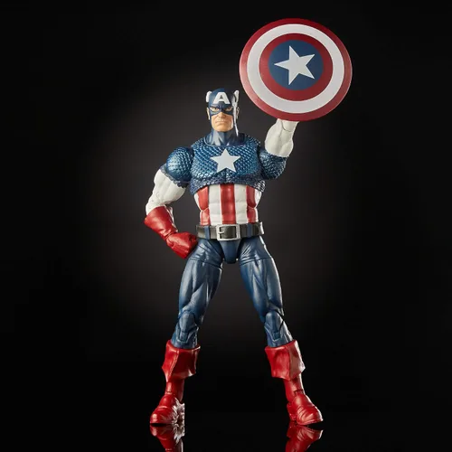 Vista 3 de Marvel Comics 80th Anniversary Legends Series - Figura de acción coleccionable de Capitán América, a escala de 6 pulgadas