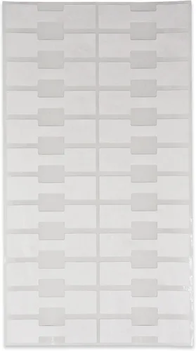 Vista 4 de CuteBox - Etiquetas de reparación, precio e identificación de joyas, 1000 unidades, mancuerna blanca rectangular Tyvek, autoadhesivas para anillos