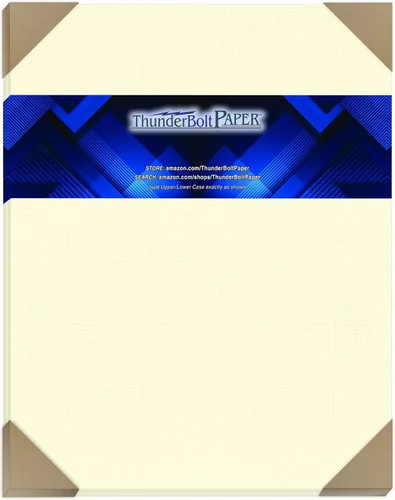 Vista 10 de 100 hojas de papel de cubierta de lino natural 80# - 3 x 5 pulgadas (3 x 5 pulgadas) Índice, tarjeta de recetas, foto, tamaño del marco