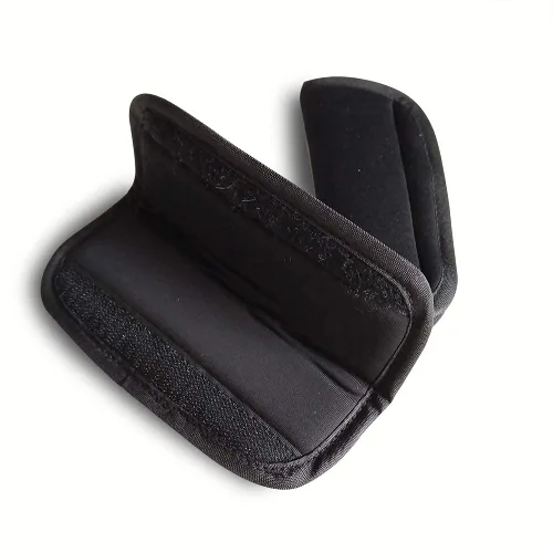 Vista 3 de SeedFuture Fundas de cinturón de seguridad para cochecito de bebé con gancho y bucle, color negro, paquete de 2, almohadillas ajustables