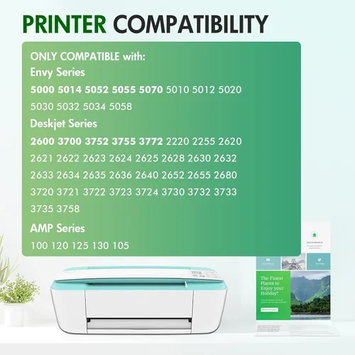Vista 2 de Paquete combinado de cartuchos de tinta 65XL 65 negros 3755 de repuesto para HP 65XL cartucho de tinta negra para impresora HP DeskJet 3755 2600