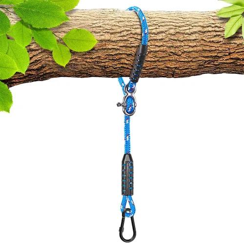 Vista 22 de SELEWARE Kit Colgante de Correas y Cuerdas para Hamaca Columpio de Árbol, Cuerda Ajustable Rápida y Fácil de Colgar Hamaca Silla Columpio