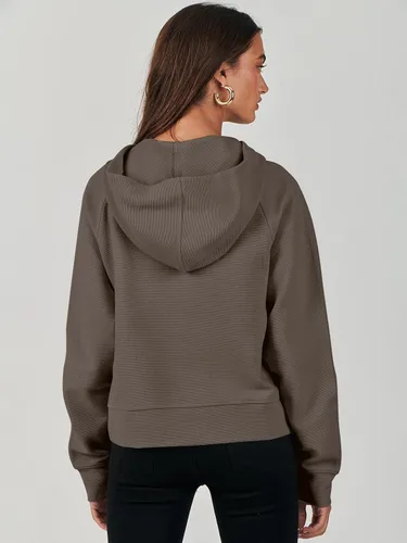 Vista 5 de ANRABESS Half Zip Sweatshirts Cropped Hoodies Fleece Womens Quarter Zip Up Pullover Sweaters Fall Outfits 2023 Winter Clothes