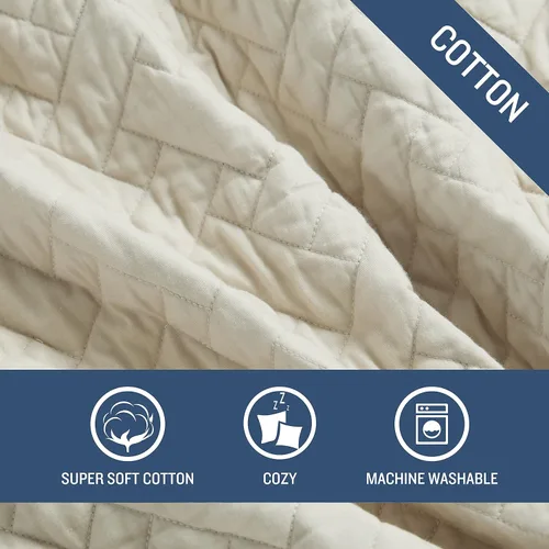 Vista 6 de Tommy Bahama - Juego de edredón individual, ropa de cama de algodón suave con funda a juego, certificado Oeko-Tex, artículos esenciales