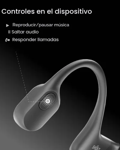 Vista 9 de SHOKZ OpenRun Mini-Bone Conduction Headphones,Open-Ear Bluetooth Wireless Sport Headphones for Running & Workout,Sweat Resistant, Long 8H Negro