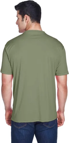 Vista 3 de Cool & Dry Sport Performance Interlock Tee (8420), Púrpura