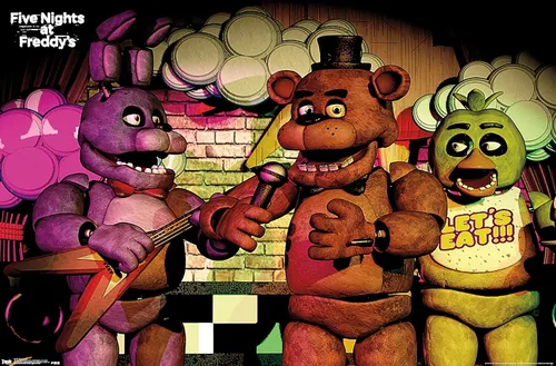 Vista 10 de Trends International Five Nights at Freddy's - Póster de pared de banda, 14.725 x 22.375 pulgadas, versión enmarcada de madera de granero
