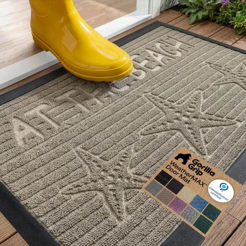 Vista 94 de Gorilla Grip - Tapete WeatherMax todo terreno 100% impermeable, caucho natural, resistente a manchas y decoloración, interior y exterior, fácil