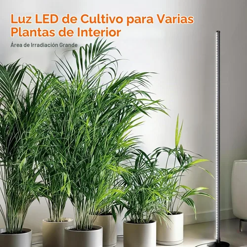 Vista 2 de Bstrip Luz de cultivo de pie para plantas de interior, luz de crecimiento vertical con 3 modos de luz, iluminación amplia y regulable, luces