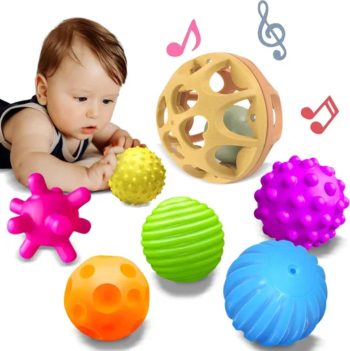 Vista 9 de Juguetes Montessori para bebés de 3 meses en adelante, pelotas de bebé de 3 a 12 meses para bebés y niños pequeños de 3 meses, juego de múltiples