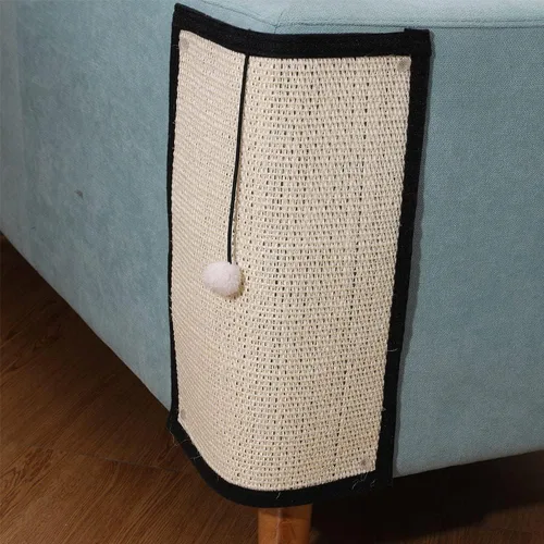 Vista 9 de 2 Alfombrillas Raspadoras para Gatos Protector de Sofá de Sisal Natural Alfombrilla Rascadora para Gatos Funda de Esquina para Sofá Cama Protector