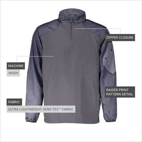 Vista 5 de Holloway Raider Chaqueta Pullover Cage - Resistente a la intemperie, ultraligera, cremallera de un cuarto, bolsillo en la manga - Para exteriores