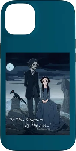 Vista 15 de Funda estética gótica para iPhone 12/12 Pro Edgar Allan Poe y Annabel Lee