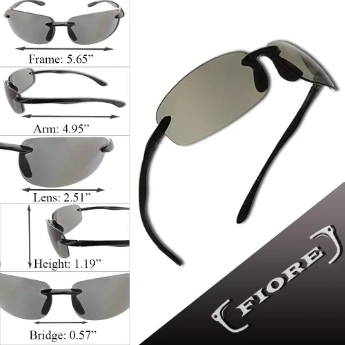 Vista 5 de Fiore Island Sol - Lentes de sol polarizados y no polarizados sin montura TR90 para hombres y mujeres