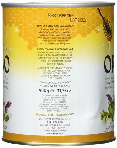 Vista 3 de Miel con Tomillo, Orino, lata de 31.75 oz