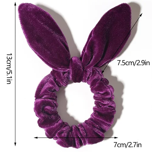 Vista 3 de SUSULU Bandas elásticas de terciopelo para el cabello, bandas para el cabello con nudo torcido, accesorios para cola de caballo, paquete de 12
