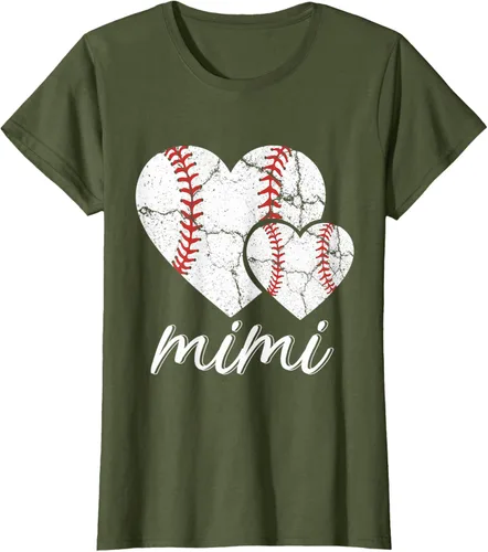 Vista 81 de Camiseta de béisbol Mimi para el Día de la Madre, Negro, S