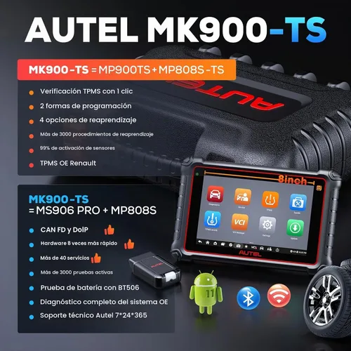 Vista 2 de Autel - MK808 Herramienta de diagnóstico automotriz