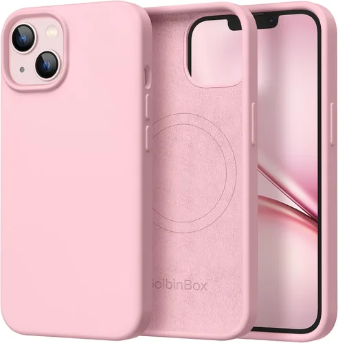 Vista 150 de GolbinBox Funda magnética para iPhone 17, compatible con MagSafe, cubierta de silicona integrada para control de cámara, funda de silicona líquida a
