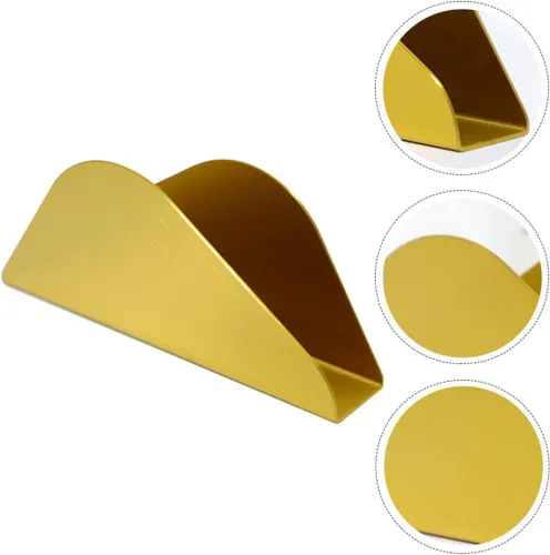 Vista 8 de Vertical Stainless Steel Napkin Holder Gold Freestanding Tissue Dispenser Sturdy Napkin Storage Rack for Restaurant Table and Home Kitchen Use