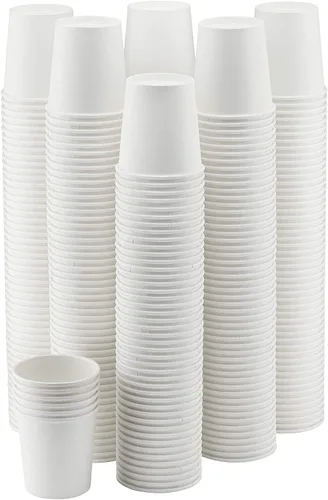 Vista 6 de NYHI Paquete de 200 vasos de papel desechables blancos de 4 onzas, tazas de café frío caliente para jugo de agua, té expreso, ideal para enfriadores