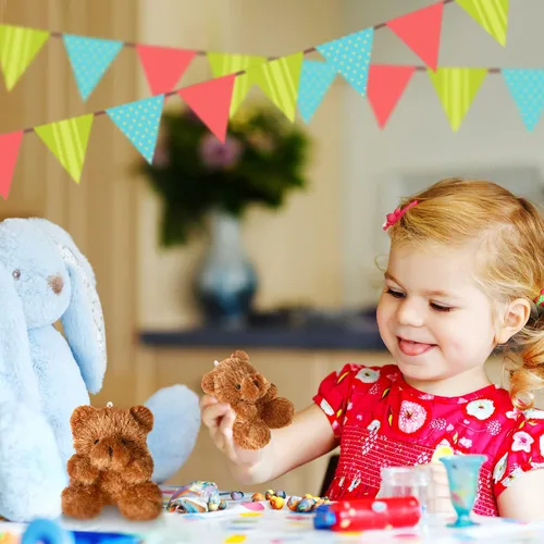 Vista 7 de Threan 8 piezas de mini osos de peluche de 4 pulgadas, juguetes de peluche pequeños a granel, muñeco de oso suave, regalos para llavero, suministros