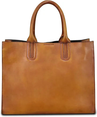 Vista 3 de Bolso de mano de cuero genuino con asa superior para mujer, bolso vintage sobre el hombro, bolso cruzado hecho a mano