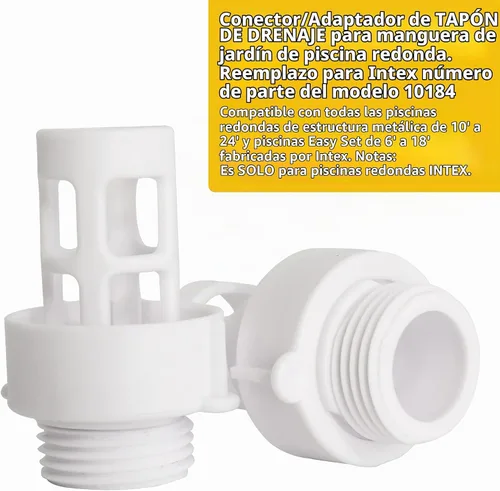 Vista 5 de 10184 Intex - Adaptador de drenaje de piscina a manguera, para piezas