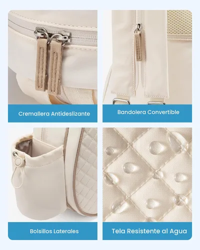 Vista 6 de Mochila de tenis Sucipi, mochila de tenis acolchada con bandolera cruzada, bolsas para raquetas de tenis resistentes al agua para mujeres y hombres