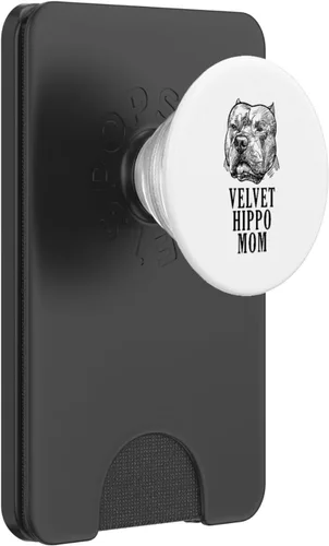 Vista 7 de Terciopelo Hippo mamá Pitbull perro propietario American Bully Pitbull PopSockets intercambiable PopGrip