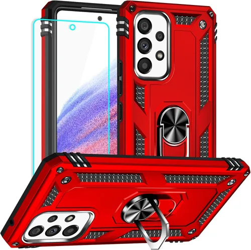 Vista 28 de Yiakeng Funda para Samsung A52, Galaxy A52 con protector de pantalla HD, fundas protectoras de grado militar con anillo para Samsung Galaxy A52 5G