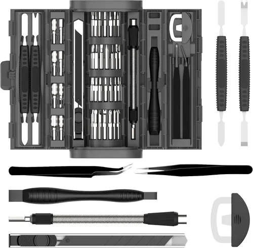 Vista 8 de UF-TOOLS Juego de destornilladores de precisión electrónica 83 en 1, mini kit de herramientas de reparación magnética profesional con Torx Phillips