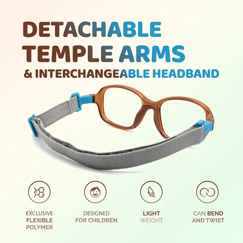 Vista 3 de Tempo: Gafas irrompibles para niños - Gafas de moda flexibles para niños - 3006