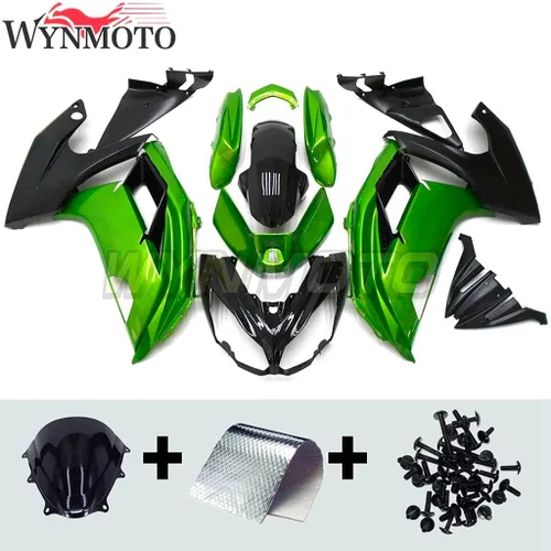 Vista 2 de Carenados completos de plástico para Kawasaki ER-6F/Ninja 650r 2012 2013 2014 2015 2016 NINJA 650 ABS Molde de inyección de motocicleta verde