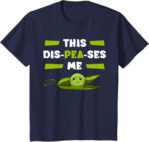 Vista 28 de Camiseta de semilla vegetariana de guisantes con flor de planta Dis-Peas-Ses Me, Negro