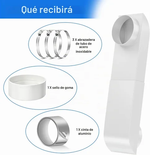 Vista 7 de Rejilla de ventilación para secadora de periscopio, conducto telescópico