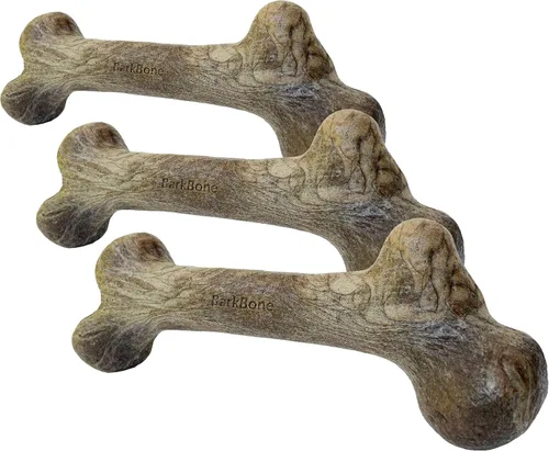 Vista 10 de Pet Qwerks Dinosaur BarkBone - Hueso de perro de nailon para masticadores agresivos, sabor tocino, 8.5 pulgadas