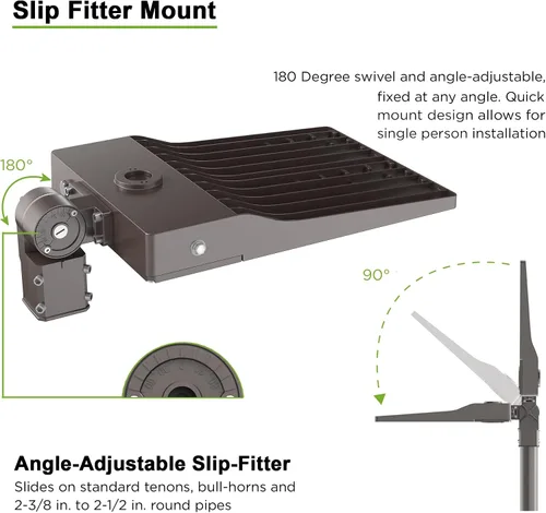 Vista 5 de Luz LED de estacionamiento de 300 W con fotocélula del atardecer al amanecer, ajustable, montaje deslizante, caja de zapatos, luz LED para cancha