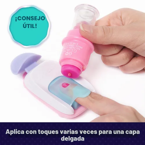 Vista 3 de Cool Maker, GO GLAM Studio Kit de Uñas, Estiliza 200 Uñas, 4 Diseños, 2 Aplicadores de Esmalte y Máscara (El Empaque Puede Variar), Artes