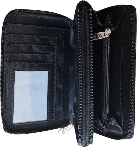 Vista 2 de NGIL Cartera todo en uno de lona, negro (leopard-black)