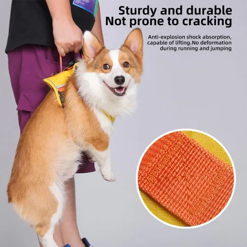 Vista 6 de Arnés para perro sin tirones con bolsillo para rastreador GPS, 2 clips ajustables para correa, acolchado suave transpirable, reflectante, sin