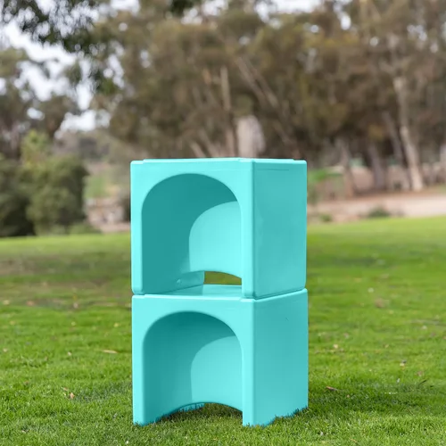 Vista 8 de ECR4Kids Tri-Me Silla de cubo 3 en 1, muebles para niños, Aqua