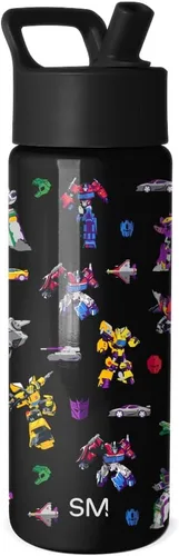 Vista 109 de Simple Modern DC Comics Batman - Botella de agua para niños con tapa con pajilla, vaso aislado de acero inoxidable de 14 onzas para niños, vaso a