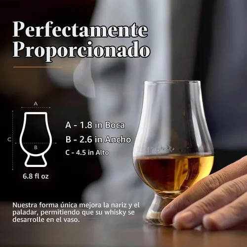 Vista 7 de GLENCAIRN - Vaso de whisky de cristal en caja de regalo, regalos para Compatible con accesorios Glencairn, vidrio de degustación, trajes de whisky
