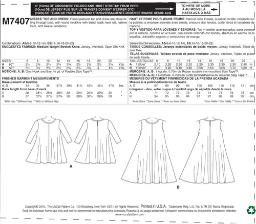 Vista 4 de McCall's Patrones Misses' Top y vestido