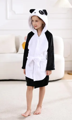 Vista 4 de CuteOn Bata de baño para mujer, forro polar suave con capucha y felpa