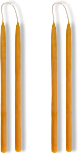 Vista 18 de Candlestock Velas cónicas de cera de abejas – 1/2 pulgada de diámetro, cera de abeja pura 100% natural de Estados Unidos, mecha de algodón, sin
