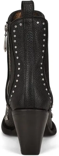 Vista 5 de Cuadra Botín para mujer en cuero genuino negro 4P04RS