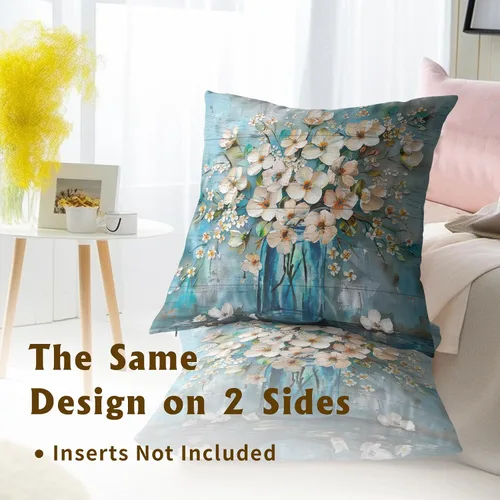 Vista 237 de Giwawa Juego de 2 fundas de almohada decorativas con diseño floral de girasol de 16 x 16 pulgadas, fundas de cojín decorativas para el hogar, sofá